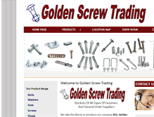 Tablet Screenshot of goldenscrewtrading.com